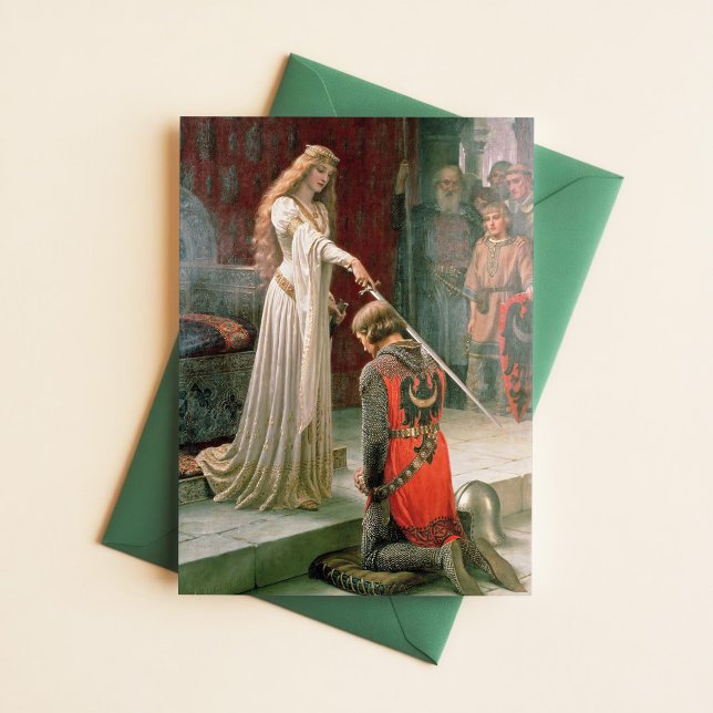 Cartão Postal Leighton Accolade Knighting Art Pre Raphaelite (Criador carregado)