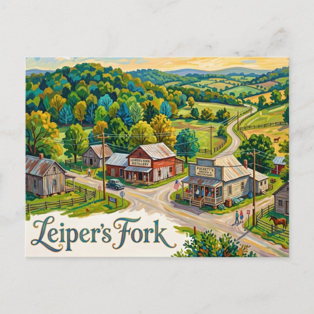Cartão Postal Leiper's Fork EUA (Frente)