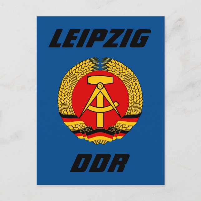 Cartão Postal Leipzig, DDR - Alemanha Oriental (Frente)