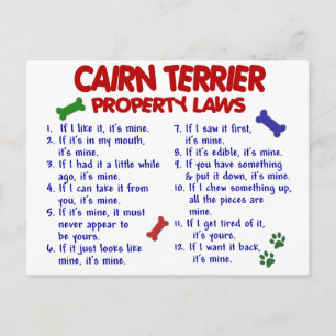 Cartão Postal Leis de Propriedades de TERRIER CAIRN 2