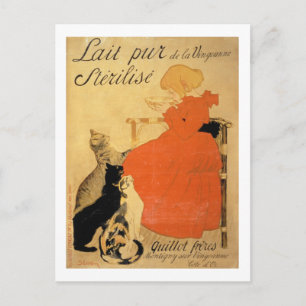 Cartão Postal Leite puro esterilizado de La Vingeanne, 1894 (co