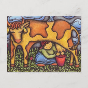 Cartão Postal leiteira