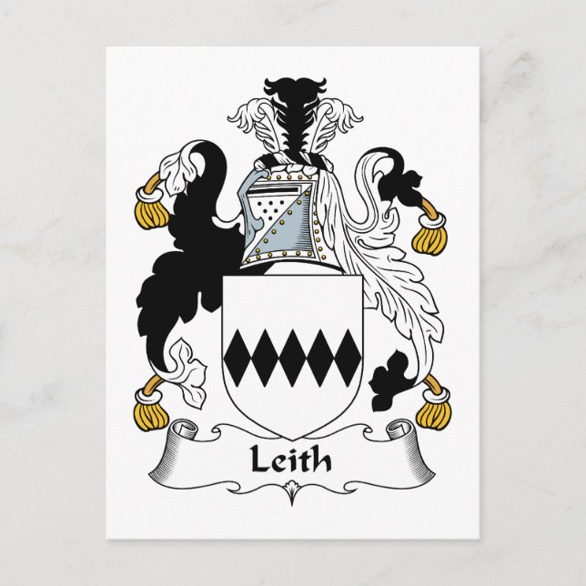Cartão Postal Leith Family Crest (Frente)