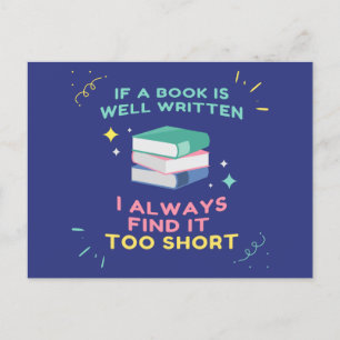 Cartão Postal Leitor avid I - Citação de Jane Austen