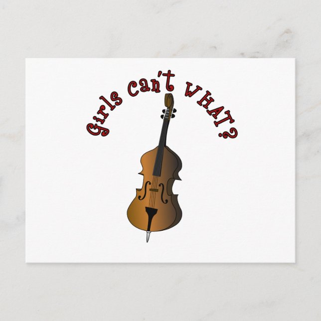 Cartão Postal Leitor Bass Duplo de String em Direita (Frente)