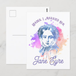Cartão Postal Leitor Bonito Casei Com Ele Jane Eyre Retrato