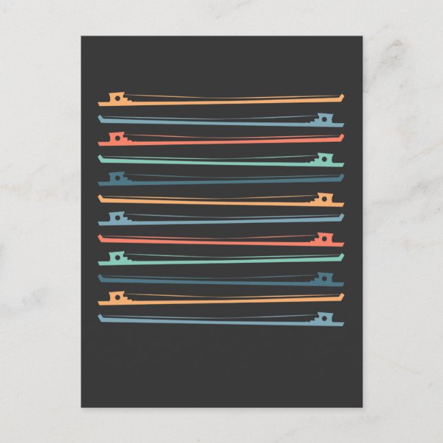 Cartão Postal Leitor de Cadeias de Arcos Violin Fiddle Cello (Frente)