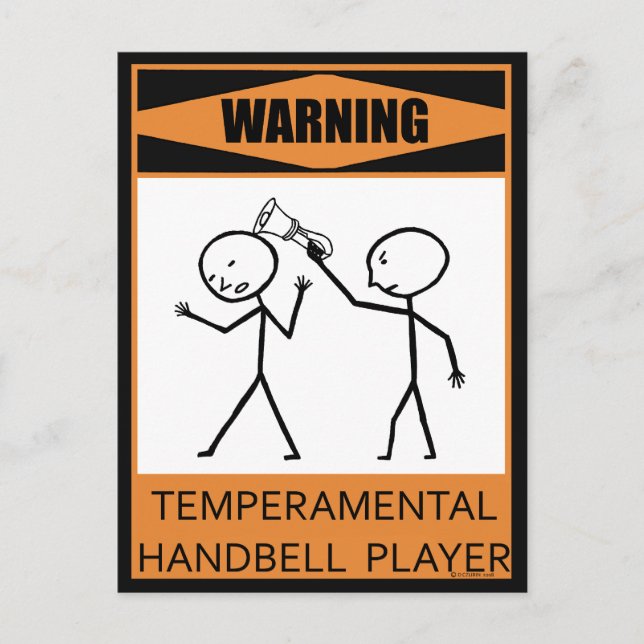 Cartão Postal Leitor de campainha temperamental (Frente)