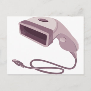 Cartão Postal leitor de scanner de código de barras cabo usb