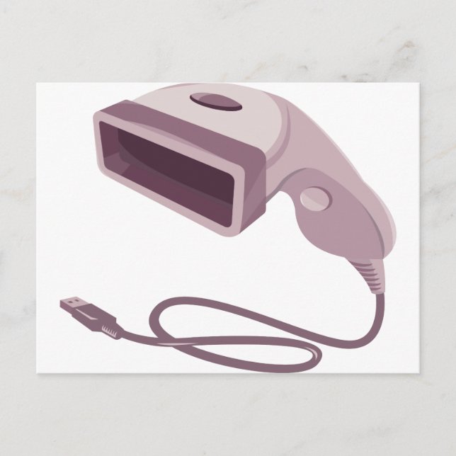 Cartão Postal leitor de scanner de código de barras cabo usb (Frente)