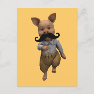 Cartão Postal Leitura com bigode