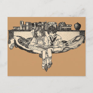 Cartão Postal Leitura de Garotas e Meninos