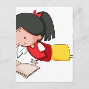 Cartão Postal Leitura de menina