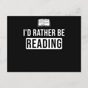Cartão Postal Leitura do livro de presentes do hobby dizendo