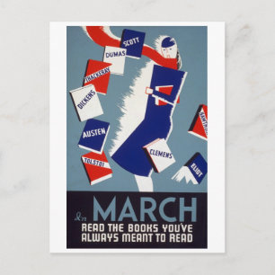 Cartão Postal Leitura em deco