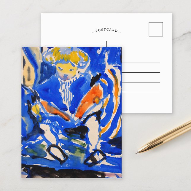 Cartão Postal Leitura Infantil | Henry Lyman Sačien (Criador carregado)