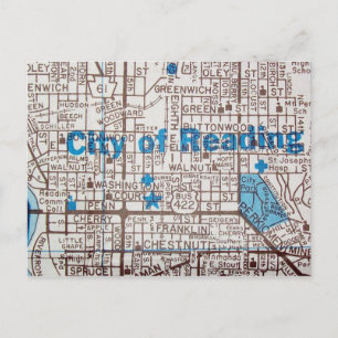 Cartão Postal Leitura, Mapa de Vintagem do PA