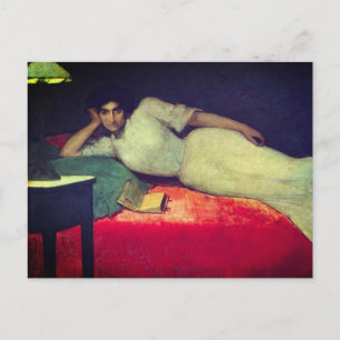 Cartão Postal Leitura - por Julio Romero de Torres (1900)