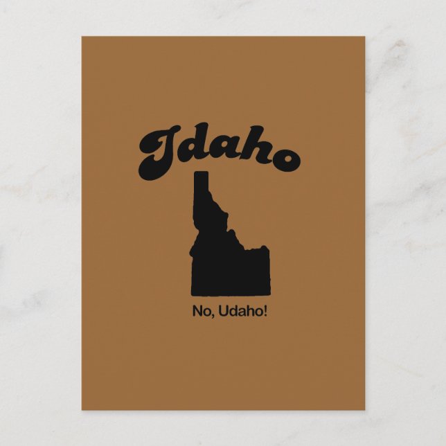 Cartão Postal Lema de Idaho - No U da ho (Frente)