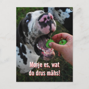 Cartão Postal Lema de Motivação do Great Dane