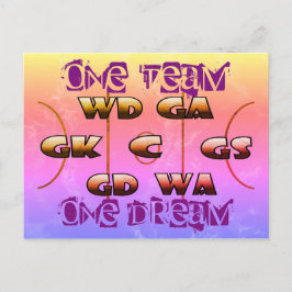 Cartão Postal Lema Inspirador de Posições de Netball