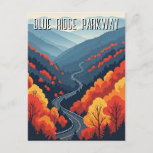 Lembrança Azul Vintage da Blue Ridge Parkway