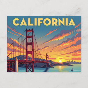 Cartão Postal Lembrança da Califórnia   A Ponte Golden Gate