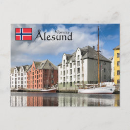 Cartão Postal Lembrança de Alesund Noruega