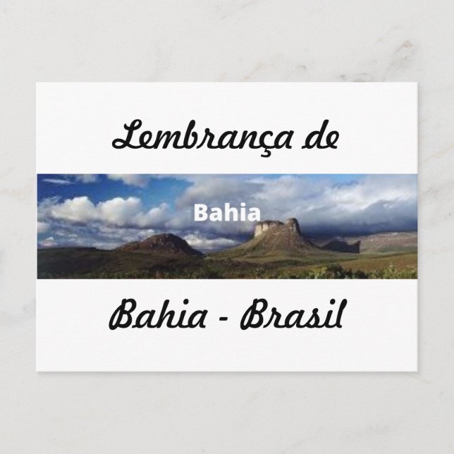 Cartão postal lembrança de Bahia (Frente)