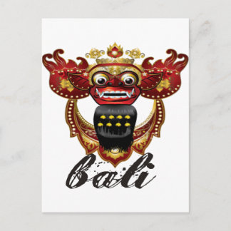 Cartão Postal Lembrança de Barong Indonésia do Balinese