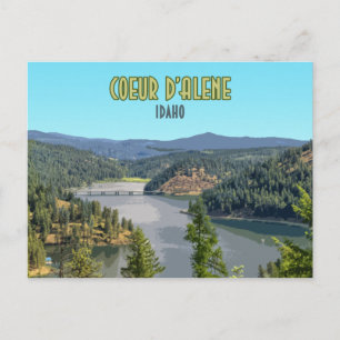 Cartão Postal Lembrança de Coeur d'Alene Idaho