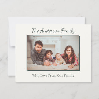 Cartão Postal Lembrança de Foto de Família Moderna e Minimalista
