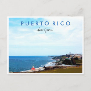 Cartão Postal Lembrança de foto de viagem de San Juan Porto Rico