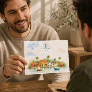 Cartão Postal Lembrança de Goa, Índia    Viagem em Aquarela 