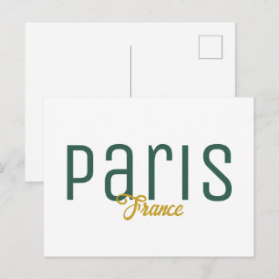 Cartão Postal Lembrança de Paris, França