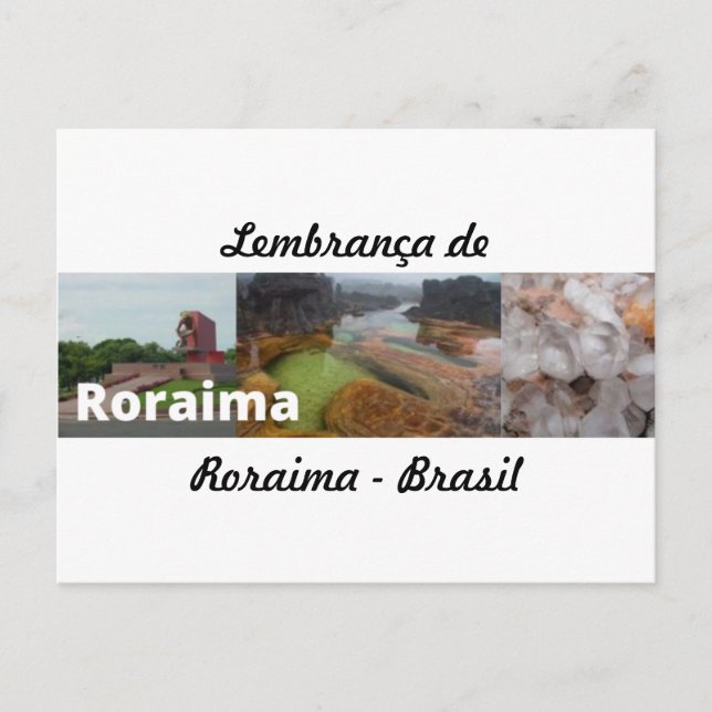 Cartão postal lembrança de Roraima (Frente)