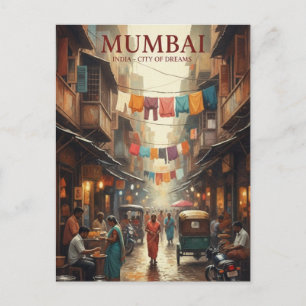 Cartão Postal Lembrança de Viagem de Mumbai