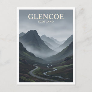 Cartão Postal Lembrança de Viagem Glencoe Escócia