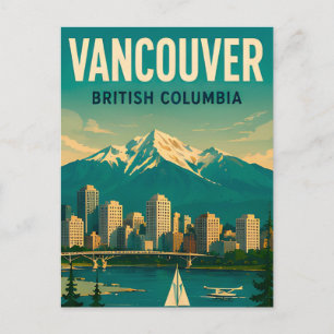 Cartão Postal Lembrança de Viagem Vancouver Canadá
