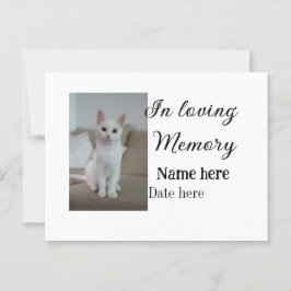 Cartão Postal Lembrança memorial em memória amorosa adicionar no