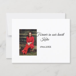 Cartão Postal lembrança memorial simples Adicione o texto da sua