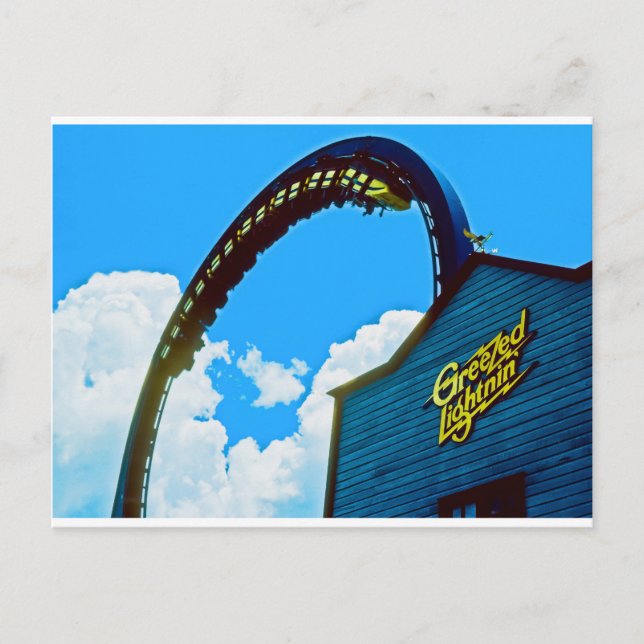 Cartão Postal Lembrando do Parque de Astro Mundial de Amusement (Frente)