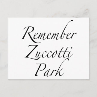 Cartão Postal Lembre-se das Protestos Occupy Zuccotti Park