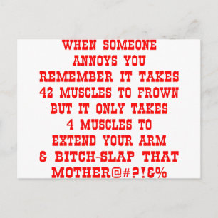 Cartão Postal Lembre-Se De Que Só São Necessários Quatro Músculo