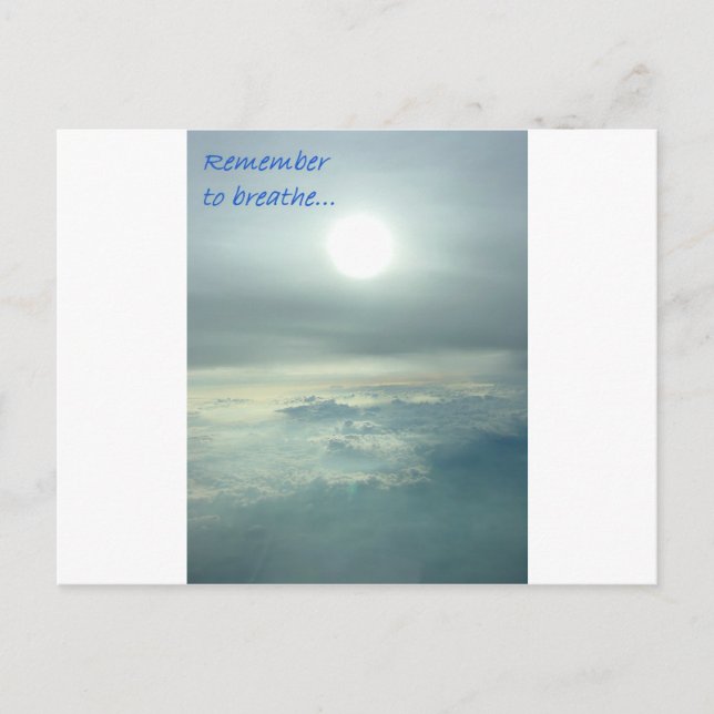 Cartão Postal Lembre-se de respirar (Frente)