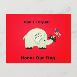 Cartão Postal Lembre-se: Honre nossa bandeira