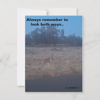 Cartão Postal Lembre-se sempre de olhar em ambos os sentidos