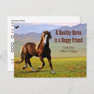 Cartão Postal Lembrete da nomeação de cavalos para o veterinário