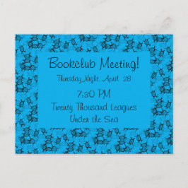 Cartão Postal Lembrete das Tartarugas do Mar do Tema Oceânico