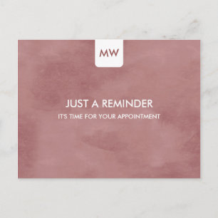 Cartão Postal Lembrete de Compromisso Chic Simples Rosy Brown QR